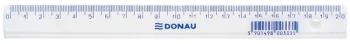 Linijka DONAU, 20cm, zawieszka, transparentna