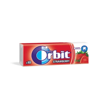 Orbit Strawberry Guma do żucia bez cukru 14 g (10 drażetek)