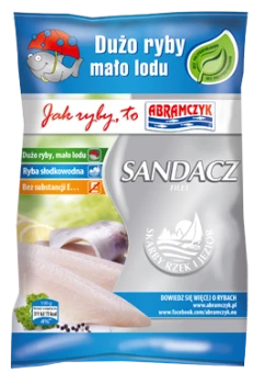 Abramczyk Sandacz Filet ze skórą mrożony 450 g