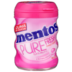 Mentos Pure Fresh Tutti Frutti Butelka (30 sztuk) 60 g