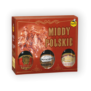 ' Zestaw Miody Polskie Apis 13-16% 3 x 250 ml