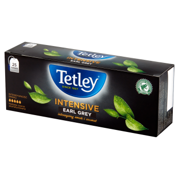 Tetley Intensive Earl Grey Herbata czarna aromatyzowana 50 g (25 torebek)