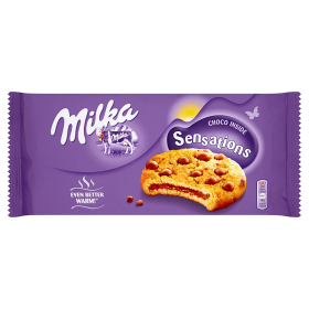 Milka Sensations Ciastka z kawałkami czekolady mlecznej z mleka alpejskiego 156 g