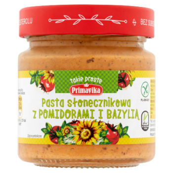 Primavika Pasta słonecznikowa z pomidorami i bazylią 160 g