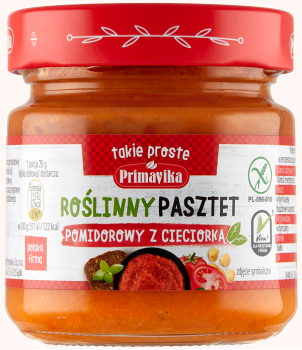Primavika Pasztet pomidorowy z cieciorką 160 g