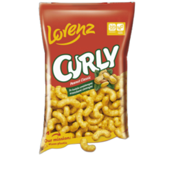 Curly Chrupki kukurydziane ze zmielonymi orzeszkami ziemnymi 120 g