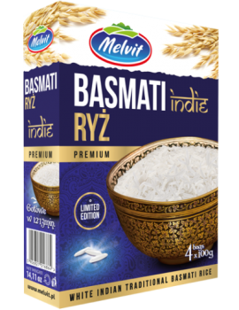 Melvit Ryż Basmati Indie 4x100 g