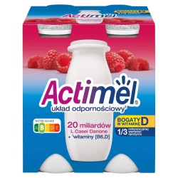 Actimel Malina Napój mleczny 400 g (4 sztuki)