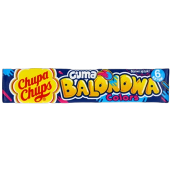 Chupa Chups Colors Guma balonowa o smaku niebieskiej maliny 27,6 g