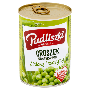 Pudliszki Groszek konserwowy zielony i soczysty 400 g