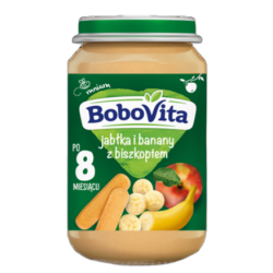 BoboVita Jabłka i banany z biszkoptem po 8 miesiącu 190 g