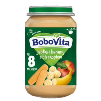 BoboVita Jabłka i banany z biszkoptem po 8 miesiącu 190 g