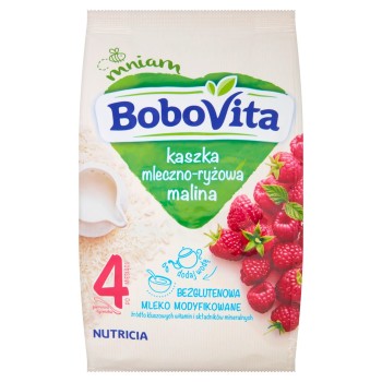 BoboVita Kaszka mleczno-ryżowa o smaku malinowym po 4 miesiącu 230 g