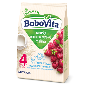 BoboVita Kaszka mleczno-ryżowa o smaku malinowym po 4 miesiącu 230 g
