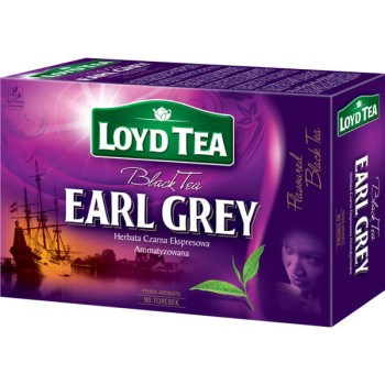 Loyd Earl Grey Herbata czarna ekspresowa aromatyzowana 120 g (80 torebek)