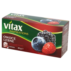 Vitax Inspirations Owoce leśne Herbata ziołowo-owocowa 40 g (20 torebek)