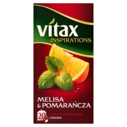 Vitax Inspirations Melisa and Pomarańcza Herbata owocowo-ziołowa 33 g (20 torebek)