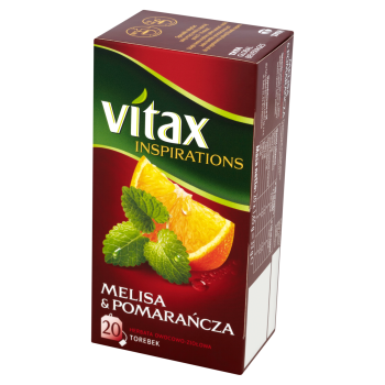 Vitax Inspirations Melisa and Pomarańcza Herbata owocowo-ziołowa 33 g (20 torebek)