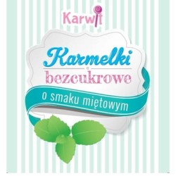 Karwit Karmelki Bezcukrowe O Smaku Miętowym 120G