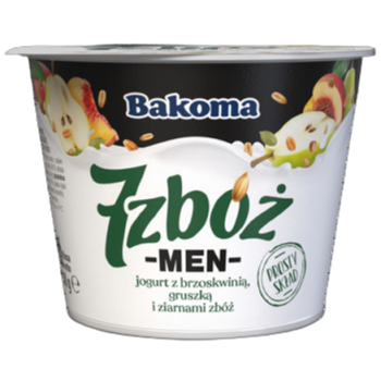 Bakoma 7 zbóż men brzoskwinia-gruszka Jogurt 300 g