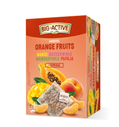Big-Active Herbatka Owocowa Orange Fruits Mango, Brzoskwinia, Mandarynka, Papaja + Kurkuma 20Torebek X 2G/40G