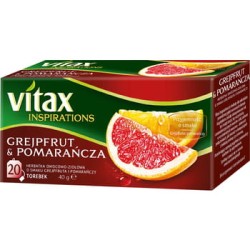 Herbata Vitax Inspirations Grejpfrut&amp;Pomarańcza 20 Torebek X 2G
