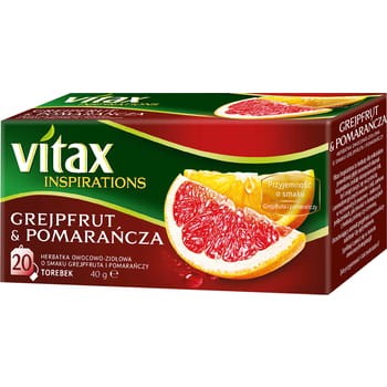 Herbata Vitax Inspirations Grejpfrut&amp;Pomarańcza 20 Torebek X 2G