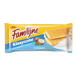 Jutrzenka Familijne Wafle o smaku kokosowym 180 g