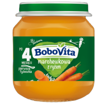 BoboVita Zupka Marchewkowa z ryżem po 4 miesiącu 125 g
