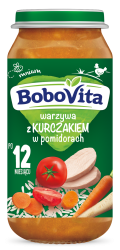 BoboVita Junior Warzywa z kurczakiem w pomidorach 1-3 lata 250 g