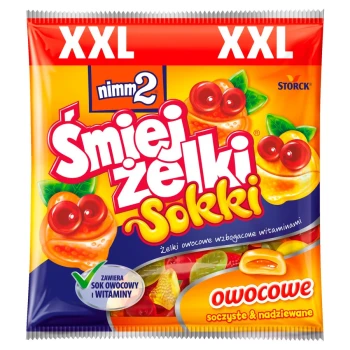Nimm 2 Śmiejżelki Sokki Żelki owocowe nadziewane 165 g
