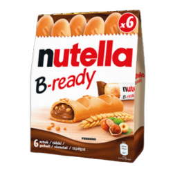 Nutella B-ready Wafelek z orzechami laskowymi i kakao oraz chrupkami 6 x 22 g