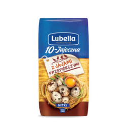 Lubella Makaron nitki 10-jajeczny z jajami przepiórczymi 250 g