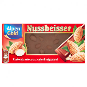 Alpen Gold Nussbeisser Czekolada Mleczna z całymi migdałami 100 g