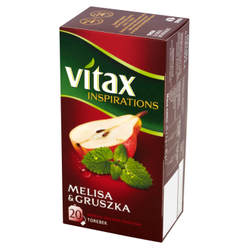 Vitax Inspirations Melisa and Gruszka Herbata ziołowo-owocowa 40 g (20 torebek)
