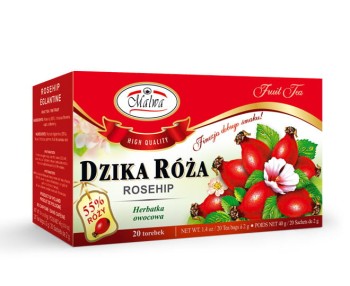 Malwa Herbata owocowa Owoc dzikiej róży 20x2g