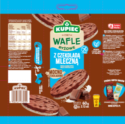 Kupiec Wafle Ryżowe W Czekoladzie Mlecznej 60 g