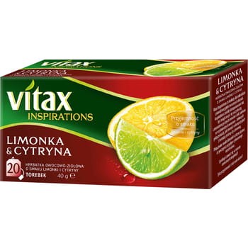 Herbata Vitax Inspirations Limonka&amp;Cytryna 20 Torebek X 2G