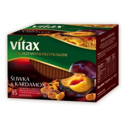 Herbata Vitax Śliwka&amp;Kardamon 15 Torebek X 2G W Kopertkach