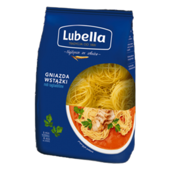 Lubella Nidi tagliatelline Makaron Gniazda wstążki 400 g.