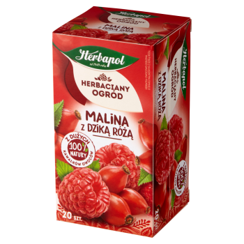 Herbapol Herbaciany Ogród Herbatka owocowo-ziołowa malina z dzika różą 54 g (20 x 2,7 g)