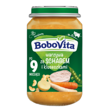 BoboVita Warzywa ze schabem i kluseczkami po 9 miesiącu 190 g