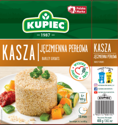Kupiec Kasza jęczmienna perłowa 400 g (4 torebki)