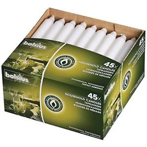 Bolsius Stołowa 180/21,3 45szt biała