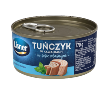 Lisner Tuńczyk w kawałkach w sosie własnym 170 g