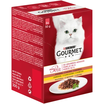 Gourmet Mon Petit Pełnoporcjowa karma dla dorosłych kotów 300 g (6 x 50 g)