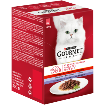 Gourmet Mon Petit Pełnoporcjowa karma dla dorosłych kotów 300 g (6 x 50 g)