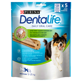 Dentalife Medium Uzupełniająca karma dla dorosłych psów 115 g (5 sztuk)