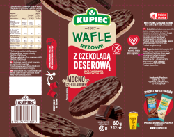 Kupiec Wafle ryżowe z belgijska czekoladą deserową 60g