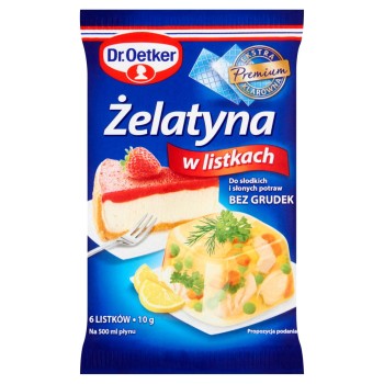 Dr. Oetker Żelatyna W Listkach 10 g